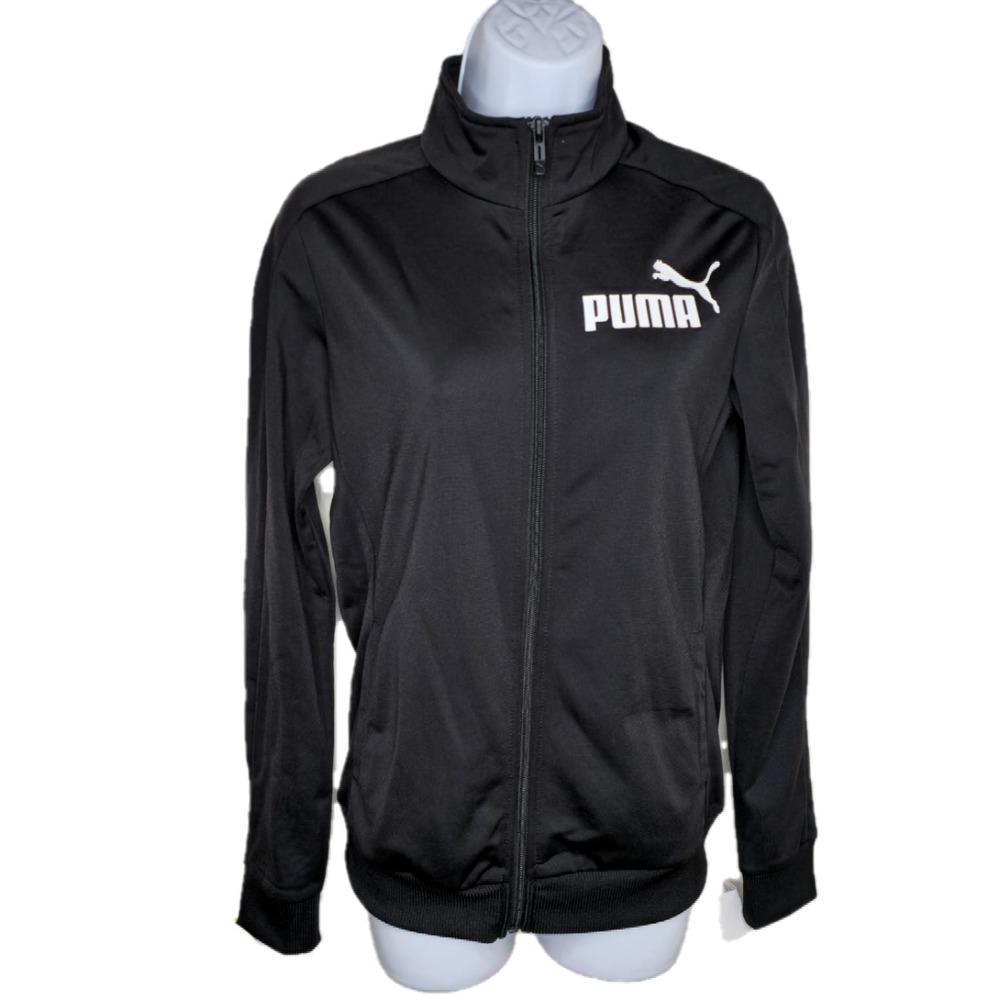 Puma Small Black Track Zip-Up Jacket Logo NWT Unisex